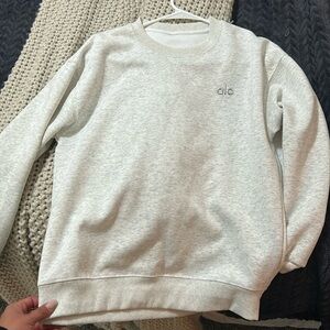 Alo grey crewneck sweatshirt lightweight size medium